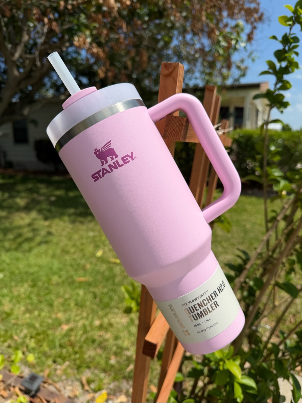 STANLEY Cherry Blossom Pink Tumbler with Straw Lid 40oz - Picture 5 of 14